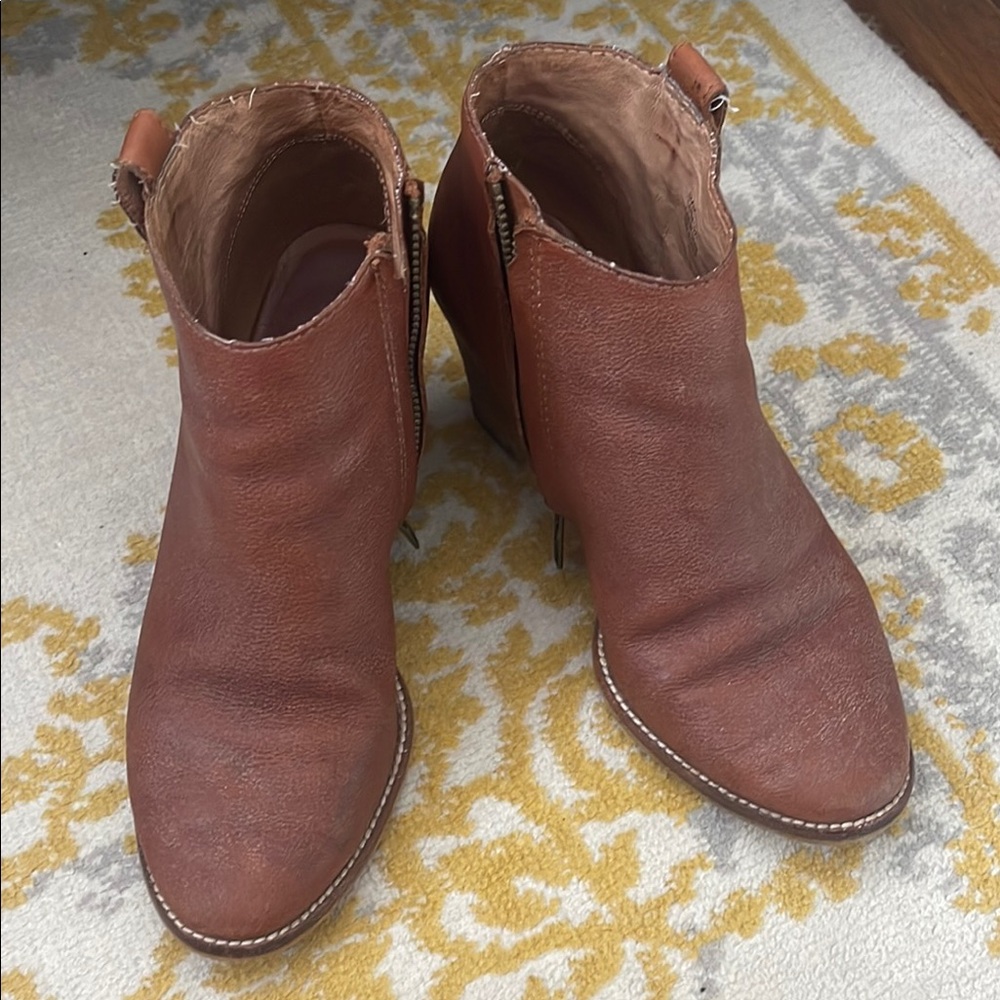 Brown Leather Ankle Boots